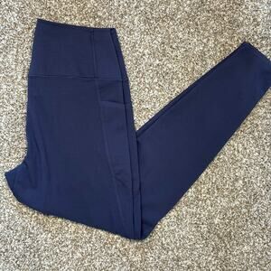 UNIQLO AIRism UV Protection Pocketed Leggings Women’s M Navy Blue High Rise